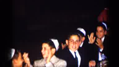New York (1957): Group Of Boys Applaud And Smile Perhaps At A Bar Mitzvah