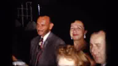 New York (1957): People Sitting At Tables At Gathering Or Event Where Food And