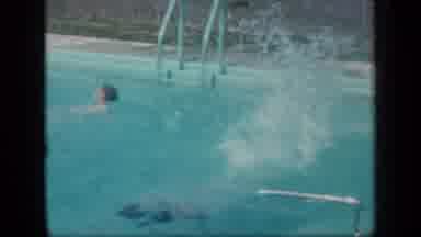 New York (1957): The Man Is Having Fun In The Pool