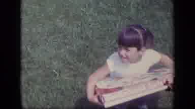 New Jersey (1970): Little Red Haired Boy In A Blue Shirt Walking Around Outside A