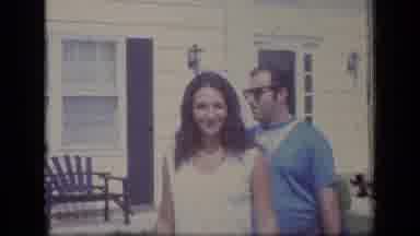 New Jersey (1970): A Woman In A White Dress Walks And Front Of A Man And Then