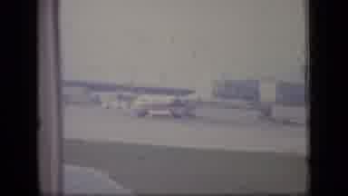 New Jersey (1970): People Pass In Front Of Bus Then Lady Walks Pedestrian Walkway
