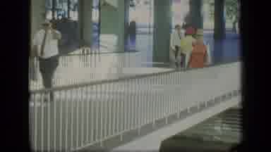 Puerto Rico (1970): Lady With Purse Holds Child's Hand As They Cross Intersection
