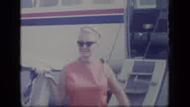 Puerto Rico (1970): Woman In Black Sunglasses Walking Away From Air Indies