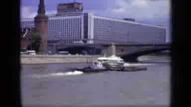 Moscow Russia (1971): White Hydrofoil Boat Skimming Water On A Bright Sunny Day