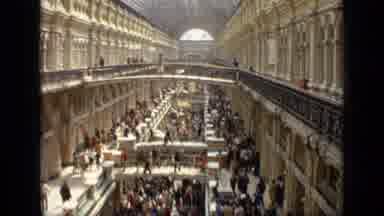 Moscow Russia (1971): People Programmed Shopping Searching Roaming Historically