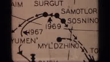 Moscow Russia (1971): Writings On A Map Then A Cutaway To A Room With A Large