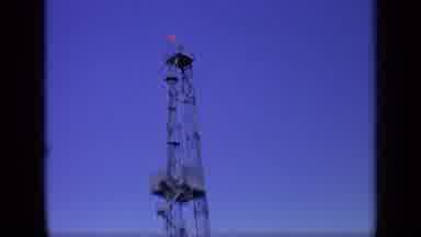 Moscow Russia (1971): Desert Metal Tower Towering Over Grounded Helicopter