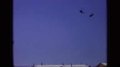 Moscow Russia (1971): View Of White Helicopter In Flight Against Blue Sky On A
