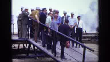 Moscow Russia (1971): A Lot Of Men Standing In Front Of A Building While Their