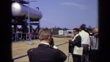 Moscow Russia (1971): White Men Watching Old Camera Footage Of Tanker In Desert