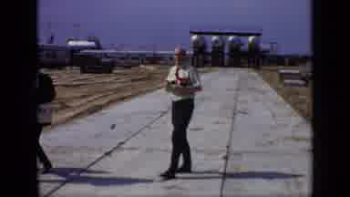 Moscow Russia (1971): Three White Men Walking And Photographing A Communist Sign