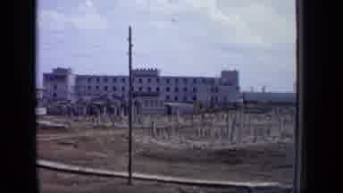 Moscow Russia (1971): Small Dwelling In Rows Big Building In Back Lots Of Bare