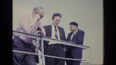 Moscow Russia (1971): Group Of Three Men In Business Attire Watch Two Others From