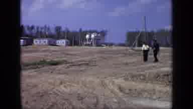 Moscow Russia (1971): People Walking In Empty Field On A Clear Sunny Day