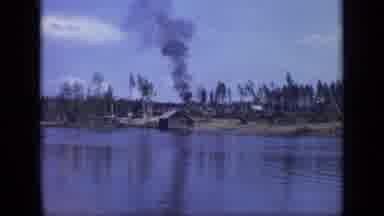 Moscow Russia (1971): Oil Refinery On Fire Located On Large Plot Of Land