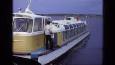 Moscow Russia (1971): Formally Dressed People Gathering Around Boat