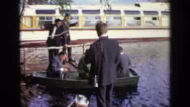 Moscow Russia (1971): Group Of Men Wearing Nice Suits Standing On The Bank Of A