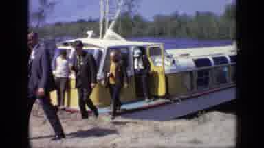Moscow Russia (1971): Men In Suits Getting Off Of Boats? Looks Very Professional