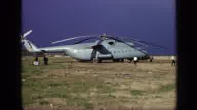 Moscow Russia (1971): Watch A Helicopter Start To Take Off In A Field