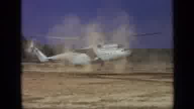 Moscow Russia (1971): Helicopter Taking Off In Dust Cloud