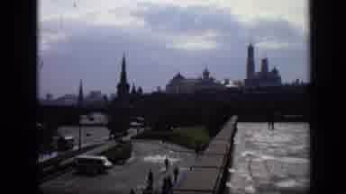 Moscow Russia (1971): View Of Empty Parking Lot On A Clear Sunny Winter Day