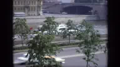 Moscow Russia (1971): Daily Activity Of Boats And Cars Throughout The City Going