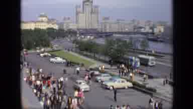 Moscow Russia (1971): Busy Streets With People Going To Work