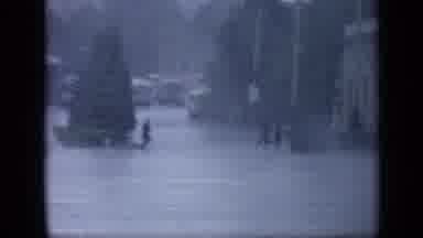 Moscow Russia (1971): The People Run Out Of The Rain And Into The Large Building