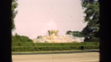 Illinois USA (1947): People Walking In A Big And Beautiful Garden With Hedge And