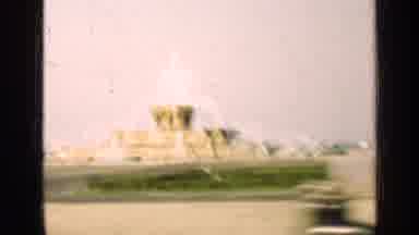Illinois USA (1947): Footage Of A Large Water Fountain Made Of Stone And Metal