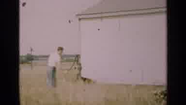 Illinois USA (1947): Pop Getting Water From The Well And Enjoying Company Of A