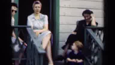 Illinois USA (1947): Relaxing And Enjoying Time With Family On The Porch