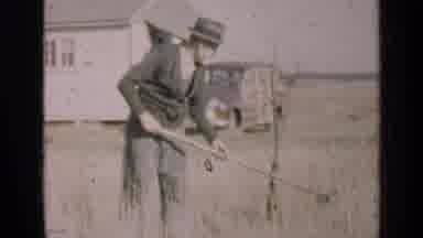 Illinois USA (1947): Low Grade Color Footage Of A Man A Few Decades Ago
