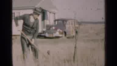 Illinois USA (1947): Old Lady Tending To A Tree Literally For 20 Seconds So Boring