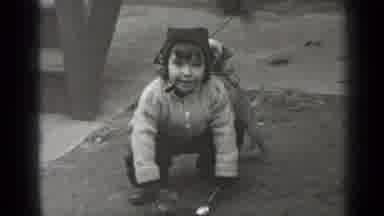 New York (1947): There Is Kid Playing With Dirt And There Is Dog That Is Playing