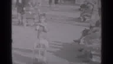 New York (1947): A Young Girl Pushes A Toddler In A Car Buggy And Then Lets Go Of