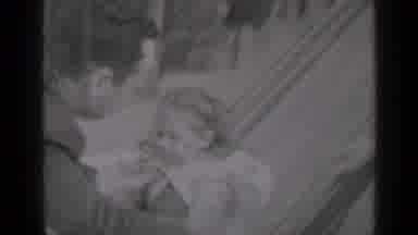 New York (1947): A Father Playing With His Daughter Who Is Slipping On The Side Of