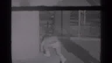 New York (1947): Cute Pretty Girl Running On Street While People Watching
