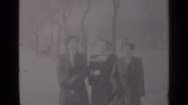 New York (1947): Three Ladies Walking Along While One Of Them Fights The Wind
