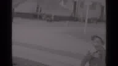 New York (1947): Old Vintage Video Of A Man And Boy Walking In A Front Yard