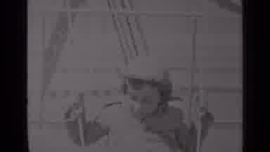 New York (1947): Young Boy In Cap And Coat Plays On Swing