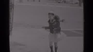 New York (1947): Young Child Planning Alone Near A Busy Street Full Of Cars