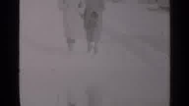New York (1947): Two Women Walk Side By Side Holding Each OtherâS Arm In The Snow