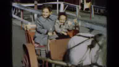New York (1947): Three Grown Men Playing A Game Of Leap Frog As People Passing By