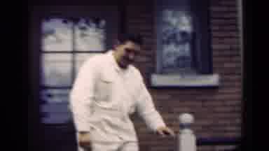 Indiana USA (1948): Child Graduation Alone Parent Late Hurring Out To See Child