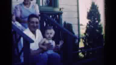 Indiana USA (1948): Boat Roaming Through A Body Of Water Next To Houses
