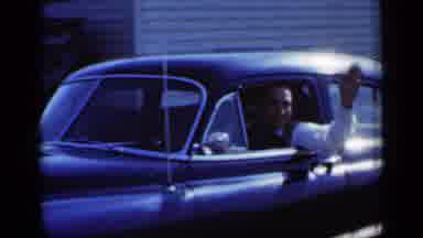 New York (1950): Man In Car Waving As He Leaves Then Kids Playing In Monkey Bars