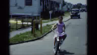 New York (1950): Girl Riding Bike Parents Super Proud