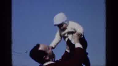 New York (1950): Dad In Black Jumper And Matching Hair Doing The ' Throw The Baby